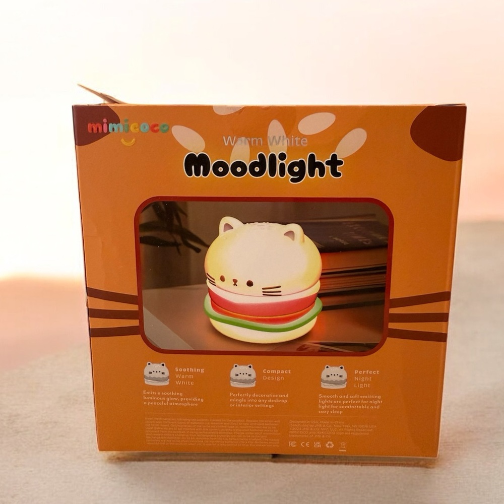 Mimicoco Moodlight Warm White, Burger Cat